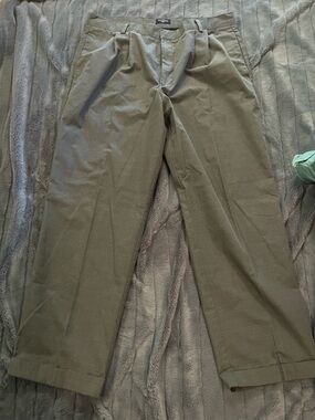 Dockers Olive Green Pleated Dress Pants